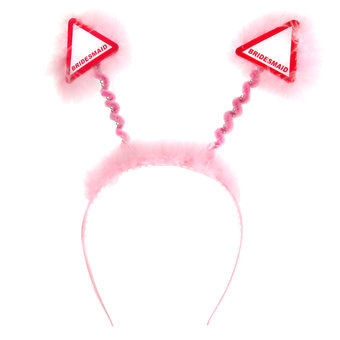 Warning Bridesmaid Pink Fluffy Boppers