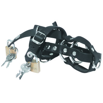 Spartacus Leather Locking Chastity Cage