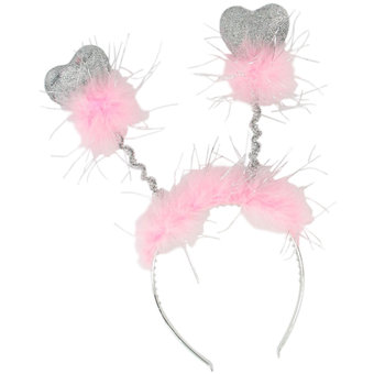 Silver Glitter Heart and Pink Fluffy Boppers (new window)