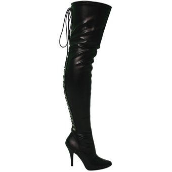Seduce Open Back Thigh High Boots