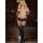 Dreamgirl Black Diamond Plus Size Opaque Bow Stockings