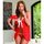 Dreamgirl Queen Size Red Diamond Love Coupon Baby Doll Set