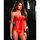 Dreamgirl Vinyl and Lycra Net Lace-Up Basque
