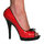 Peep Toe Lace-Up Patent Stilettos