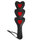 Bondage Boutique Advanced Leather and Suede Three Heart Spanking Paddle