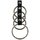Bondage Boutique Four Ring Leather and Metal Cock Ring
