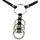 Bondage Boutique Four Ring Steel Cock Ring with Leather Strap