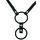 Bondage Boutique Dual Rubber Cock Ring with Leather Strap