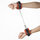 Bondage Boutique Leather Wrist Cuff Restraints with Metal Buckles and D-Rings