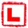 Fluffy Hen L Plate Badge (new window)