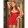 Dreamgirl Red Diamond Plus Size Sinner's Paradise 3-Piece Baby Doll Set