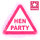 Flashing Warning Sign Hen Badge (new window)