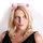 Fluffy Pink Devil Horns with Veil