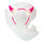 Fluffy Pink Devil Horns with Veil