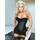 Sweet Streak Parisian Ruffles Lace-Up Bustier G-String and Skirt Set