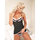 Sweet Streak Pinstripe and Ruffle Babydoll Set