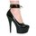 Natasha 7 Patent Ankle Straps with Metal Claws (Pair)