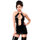 Exposed Liquid Onyx Double Keyhole Dress and G-String Set