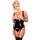 Exposed Liquid Onyx Plus Size Cupless Merry Widow and G-String Set