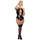 Exposed Liquid Queen Size Double Keyhole Merry Widow and G-String Set