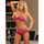 Dreamgirl Red Diamond Stretch Lace Bra and Strappy Short Set