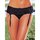 Hustler Classic Lace Crotchless Garter Thong