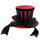 Deluxe Burlesque Mini Top Hat with Ribbon Bow Detail
