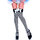Fever Chequered Thigh High Black And White Stockings with Bow