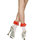 Music Legs Opaque Ankle Socks with Lace Tops and Satin Bows