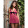 Dreamgirl Red Diamond Polka Dot N' Pink Babydoll