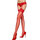Music Legs Lace Garter Belt with Sheer Thigh High Stockings