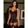 Rene Rofe Satin & Lace Chemise with G-String