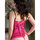 iCollection Padded Satin and Mesh Basque and Thong Set