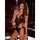 Rene Rofe Open Back Lace Teddy with Ribbon Ties