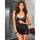 Dreamgirl Red Diamond Plus Size Stretch Lace Mini Dress with Zip Front