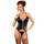 Exposed Liquid Onyx Merry Widow Wet Look Basque and G-String