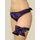 Starline Bow Back Satin Thong and Leg Garter Set