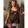 Seven Til Midnight Plus Size Flocked Polka Dot Babydoll and G-String