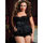 Seven Til Midnight Plus Size Satin Jacquard Print Bustier and G-String