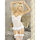 Fantasy Embroidered Bridal Corselette Garter Dress and G-String Set