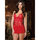 Dreamgirl Embroidered Floral Lace and Chiffon Babydoll