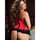 Seven Til Midnight Plus Size Satin Jacquard Print Bustier and G-String