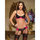 Dreamgirl Pinstripe and Lace Silky Bra Set