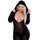 Fetish Fantasy Lingerie Plus Size Crotchless Bodystocking with Hood