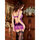 iCollection Open-Back Satin and Lace Chemise Set