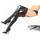 Coquette Darque Wet Look Stockings with Lace Tops