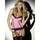 Escante Mesh and Lace Underwire Bustier and Stockings Set