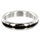 Stainless Steel 2 Inch Cock Ring with Black Band