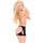 Kitten Wet Look Open Back Spanking Skirt