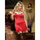 Dreamgirl Plus Size Starlet Satin Babydoll and Thong Set